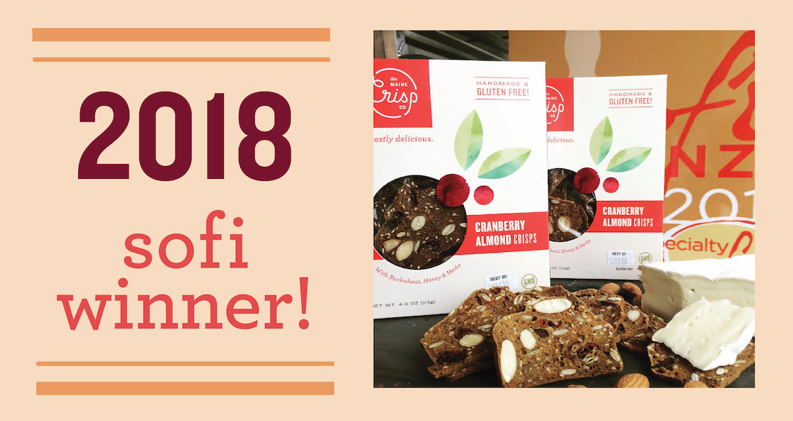 Maine Crisp Wins sofi Award for Cranberry Almond Crisps