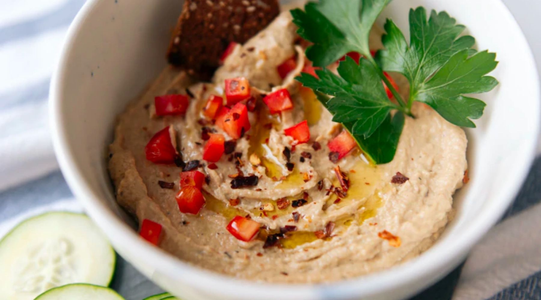 Baba Ganoush and Cinnamon Maple Crisps