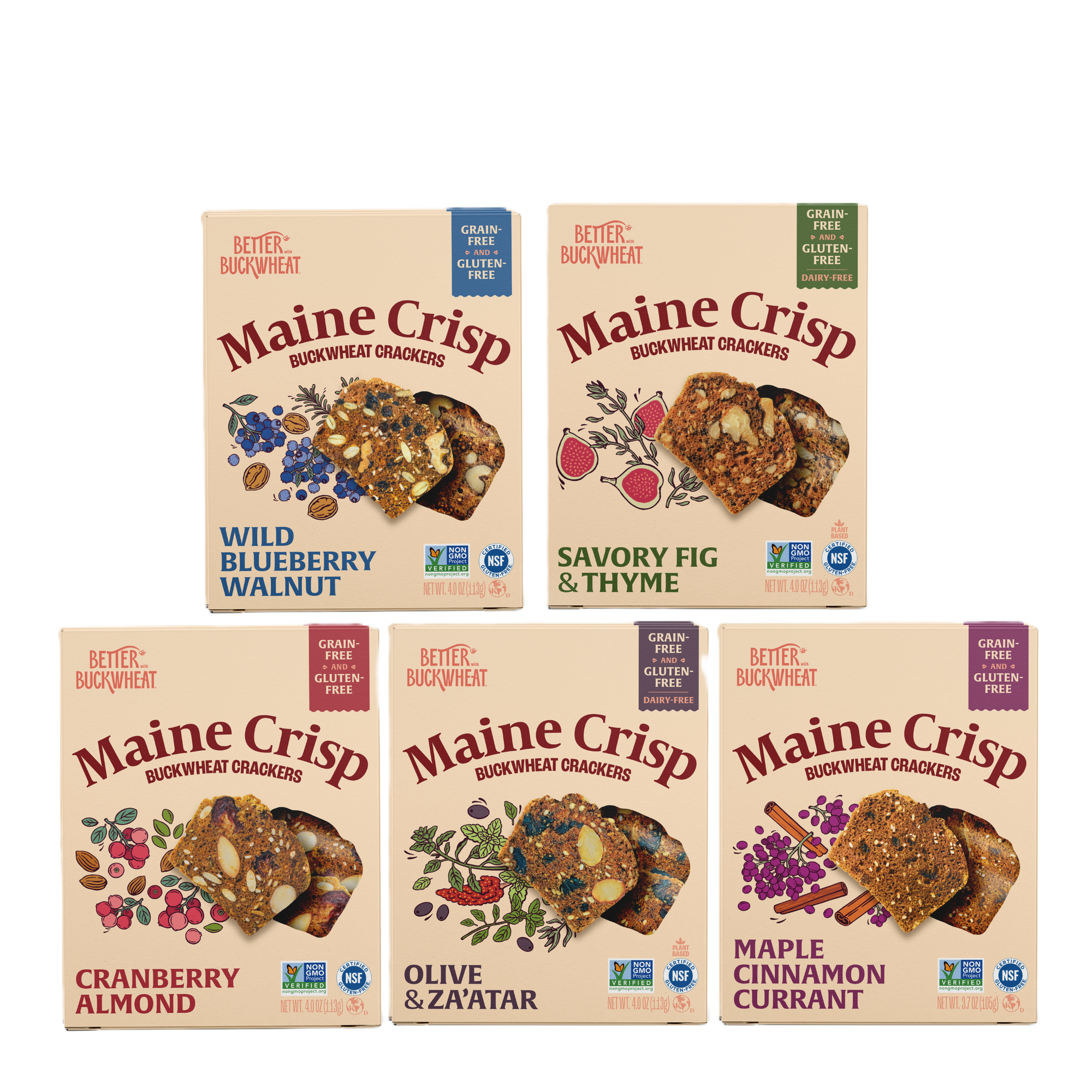 Maine Crisp Variety 5-Pack with NEW Olive & Za'atar